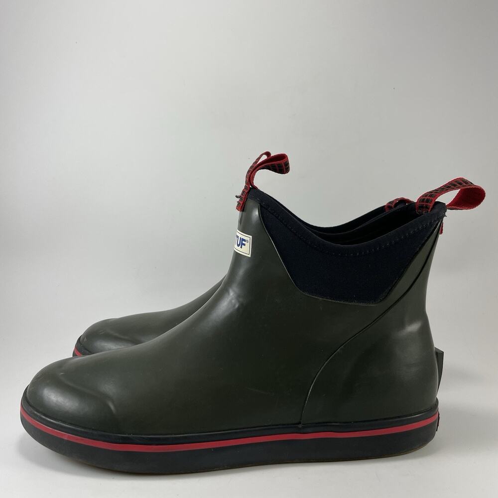Xtratuf Tailgate Ankle Deck Boot 6 Inch Waterproof Mens Size 8 Green Fishing - Picture 3 of 13
